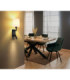 Zamora Reading Wall Light Matt Black Textile White Shade E27-2