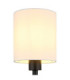 Zamora Reading Wall Light Matt Black Textile White Shade E27-5