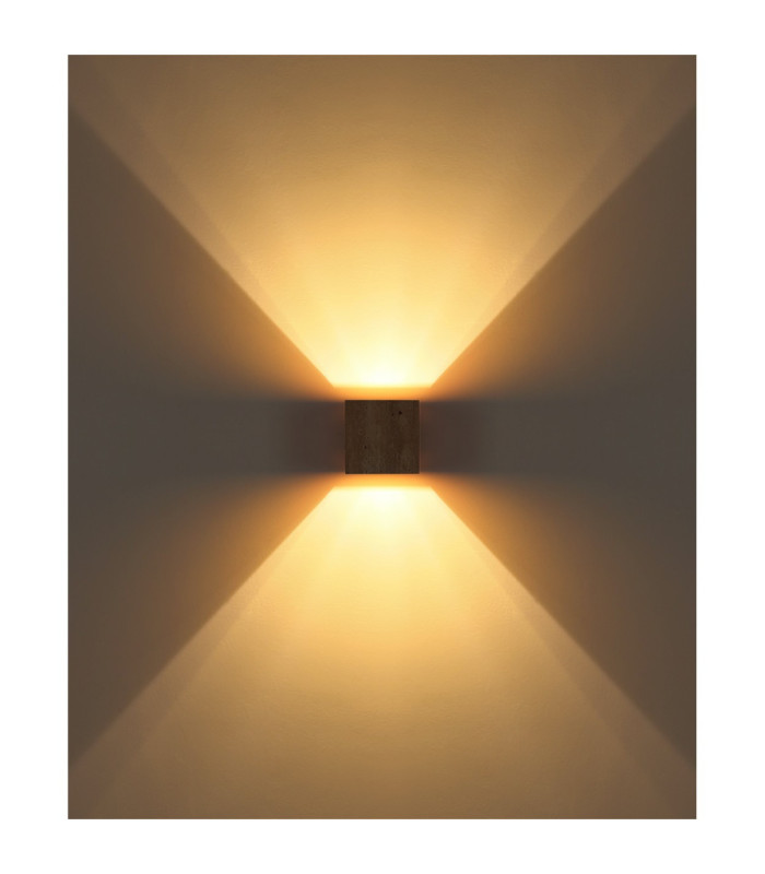 Rojas Up & Down Wall Lamp Travertine Stone LED 3000K-6
