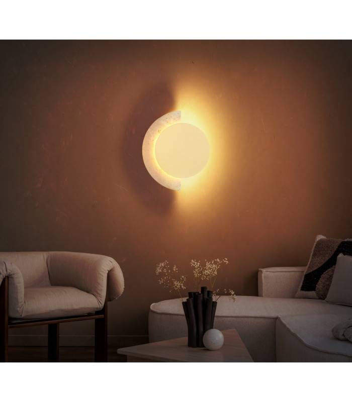 Rojas Wall Lamp Travertine Stone LED 3000K-8