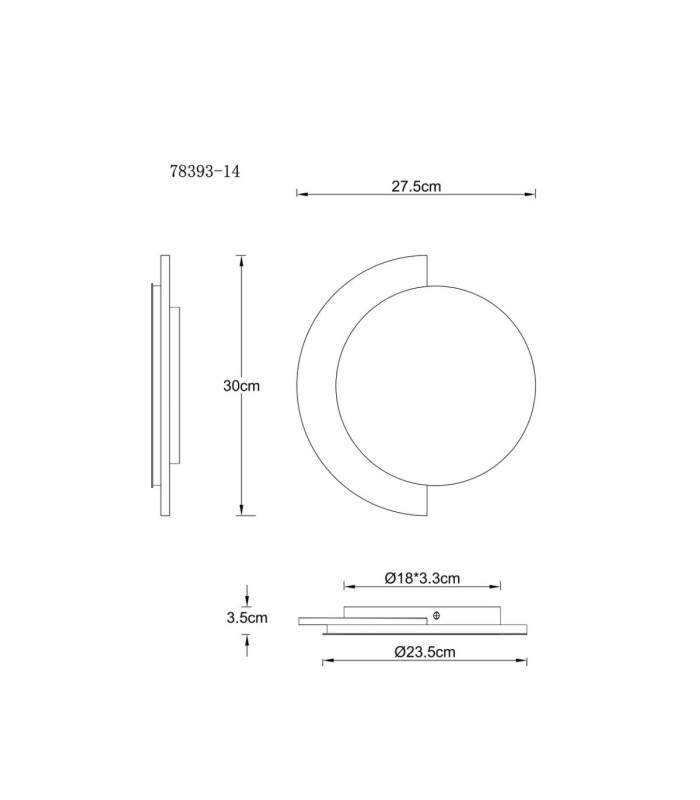 Rojas Wall Lamp Travertine Stone LED 3000K-9