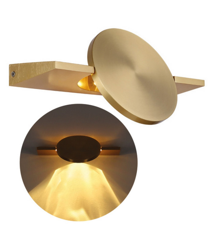 Jasper 30cm Wall Lamp Matt Brass LED 3000K-7