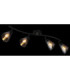 Paula Ceiling Spotlight Bar Matt Black Smoke Glass Shades 4x E14-6