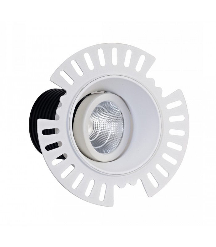 LED Recessed Tiltable Downlight, White Trimless, 40 deg. Beam Angle, 780lm, 4000K, IP20, DRIVER NOT INC. - 2