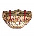 1 Light Indoor Dragonfly Tiffany Wall Uplighter Dark Bronze, Beige, E14 - 1