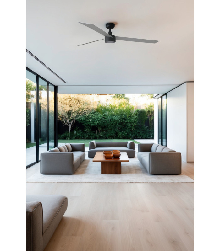 Cruiser Large 160cm LED Ceiling Fan Black Aluminium Blades-2