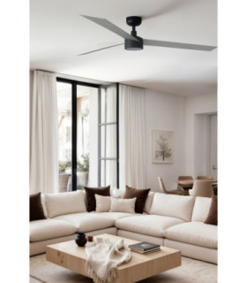 Cruiser Large 160cm LED Smart Ceiling Fan Black Aluminium Blades-2