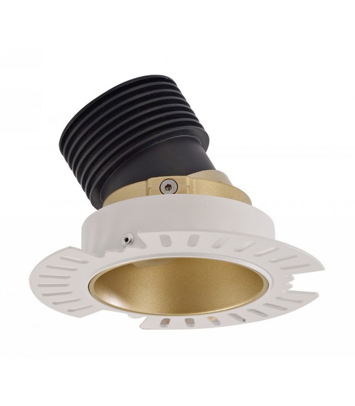 LED Recessed Tiltable Downlight, Gold Trimless, 60 deg. Beam Angle, 840lm, 5000K, IP20, DRIVER NOT INC. - 8