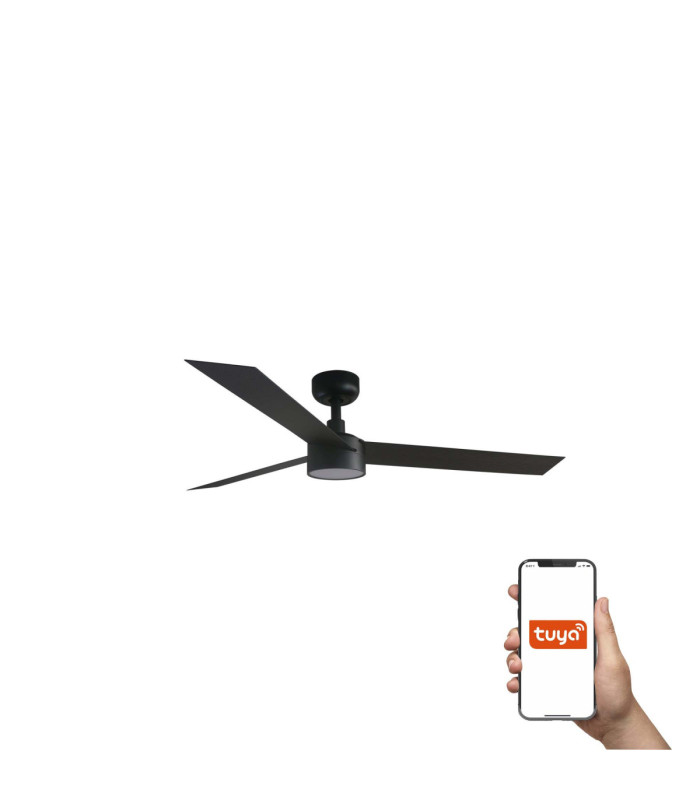 Cruiser Medium 132cm LED Smart Ceiling Fan Black-1