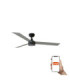 Cruiser Medium 132cm LED Smart Ceiling Fan Black Aluminium Blades-1