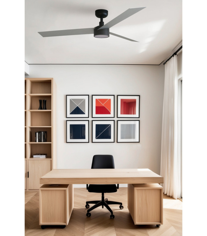 Cruiser Medium 132cm LED Smart Ceiling Fan Black Aluminium Blades-2