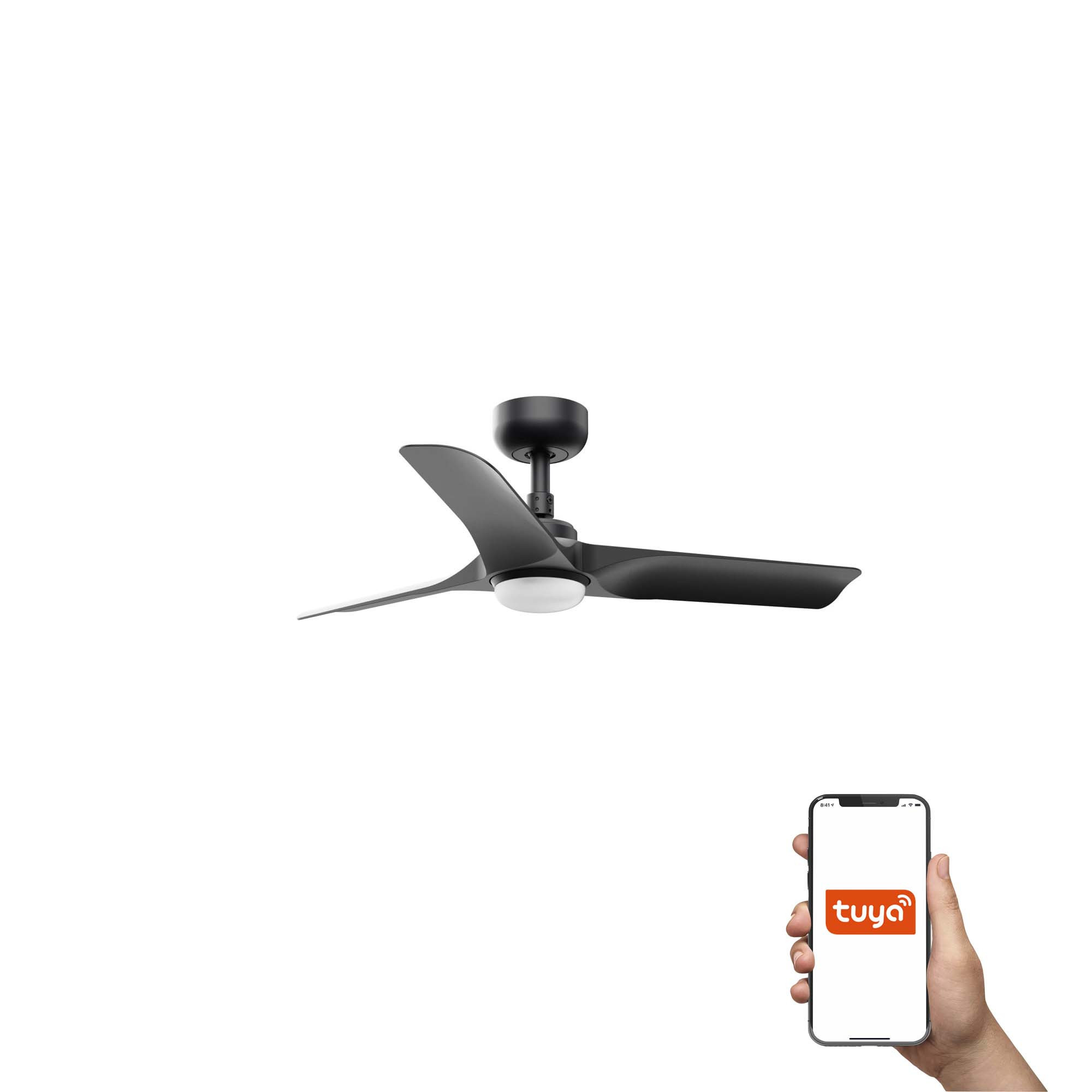 Hey Small 90cm LED Smart Ceiling Fan Black
