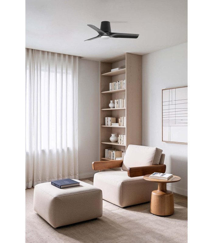 Hey Tub Small 90cm LED Ceiling Fan Black-2
