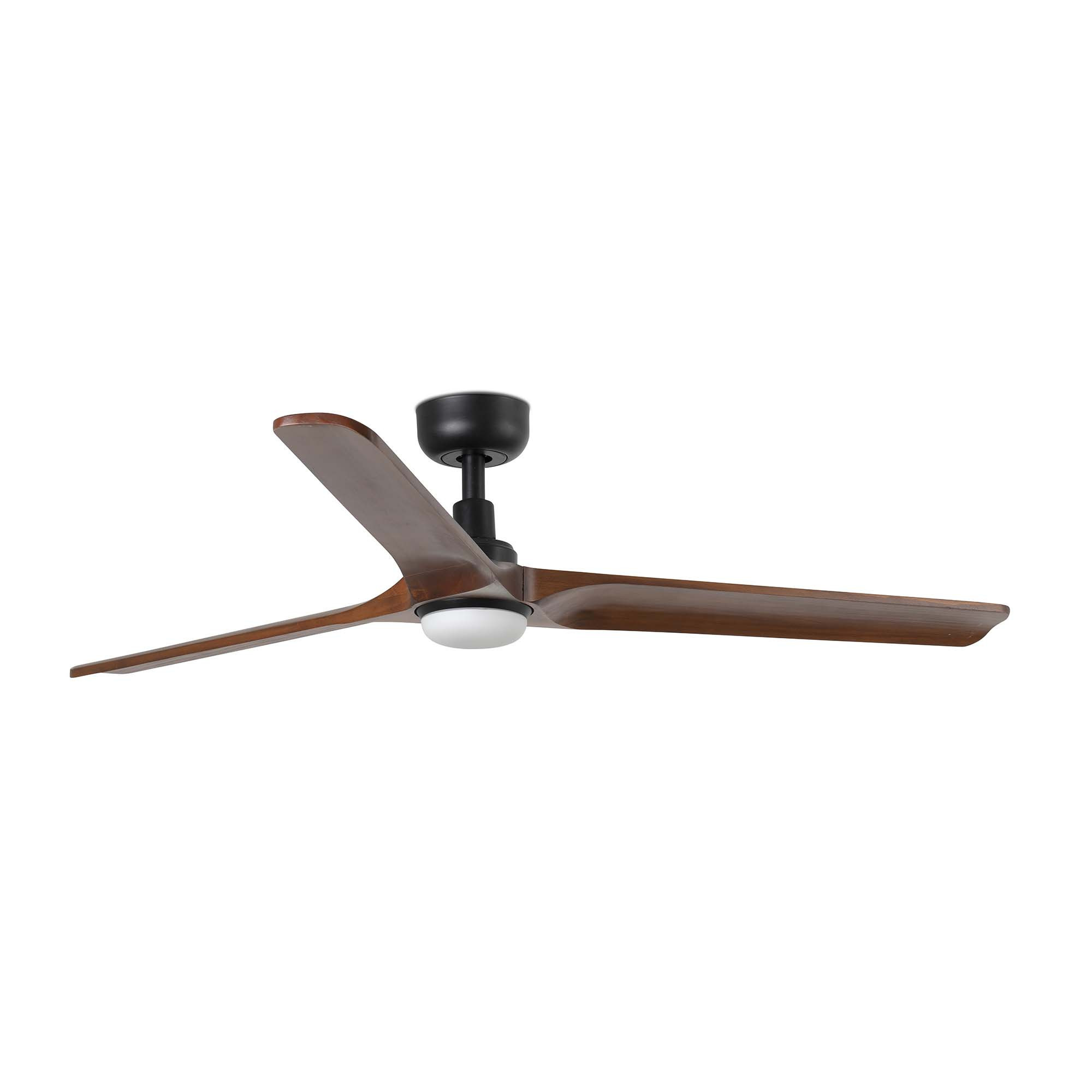 Heywood 132cm LED Ceiling Fan Black, Walnut Blades