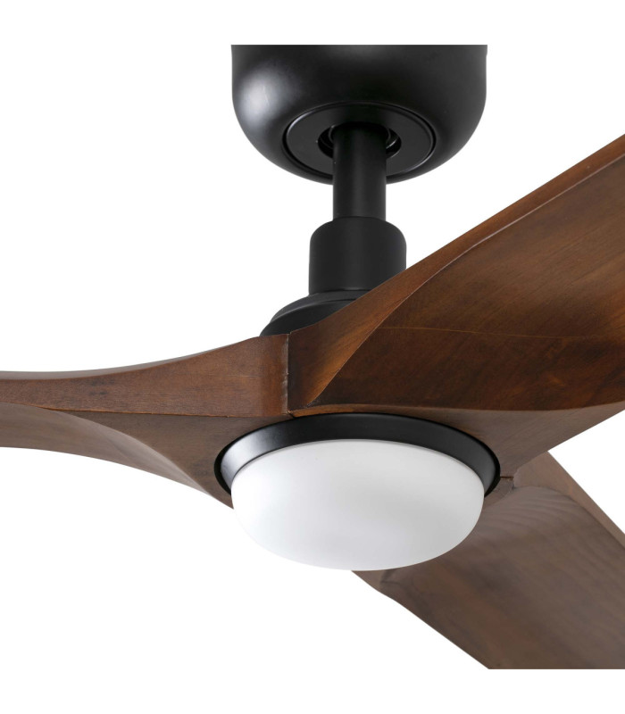 Heywood 132cm Smart LED Ceiling Fan Black Walnut Blades-4