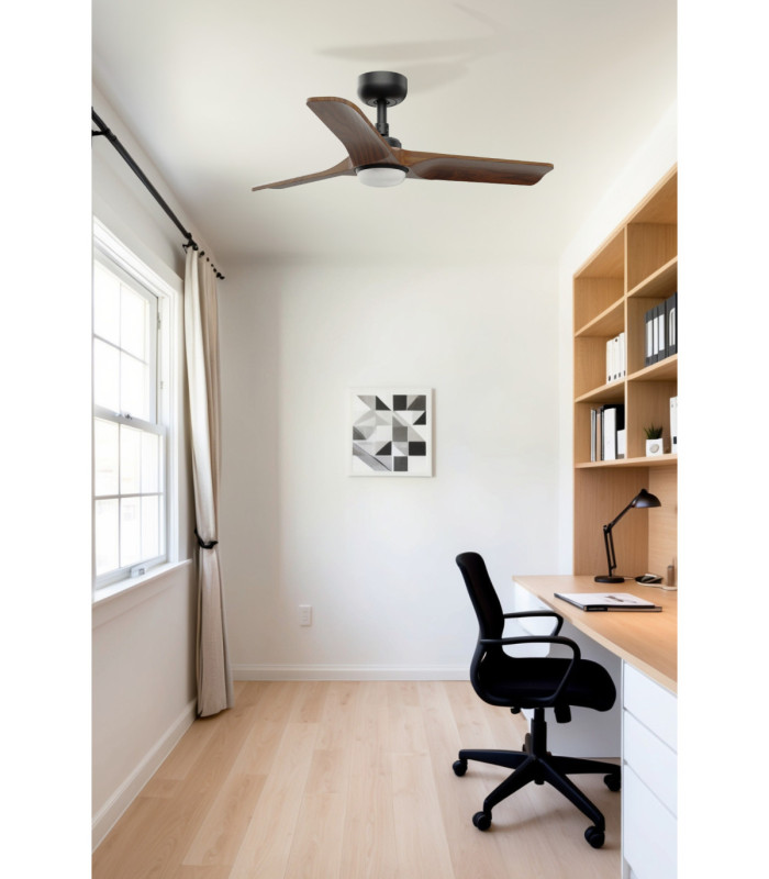 Heywood 90cm LED Ceiling Fan Black Walnut Blades-2