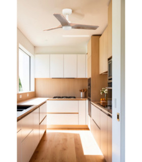 Heywood 90cm Smart LED Ceiling Fan White Pine Blades-2