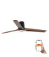 Heywood Tub 132cm Smart LED Ceiling Fan Black Walnut Blades-1