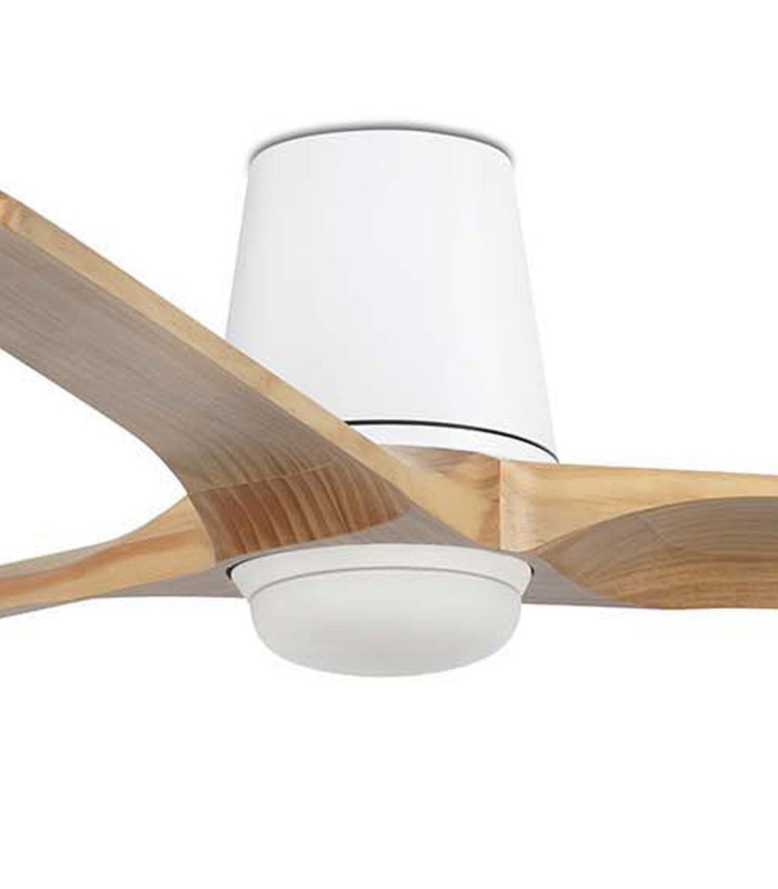 Heywood Tub 132cm Smart LED Ceiling Fan White Pine Blades-3