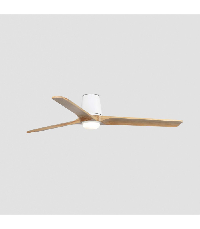 Heywood Tub 132cm Smart LED Ceiling Fan White Pine Blades-5