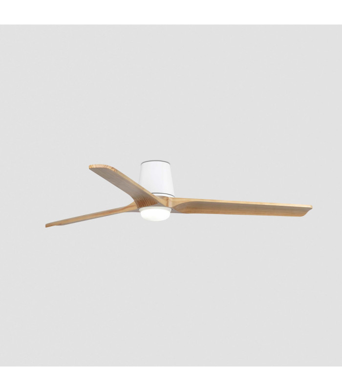 Heywood Tub 132cm Smart LED Ceiling Fan White Pine Blades-6