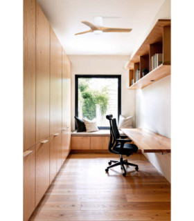 Heywood Tub 90cm LED Ceiling Fan White Pine Blades-2