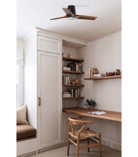 Heywood Tub 90cm Smart LED Ceiling Fan Black Walnut Blades-2