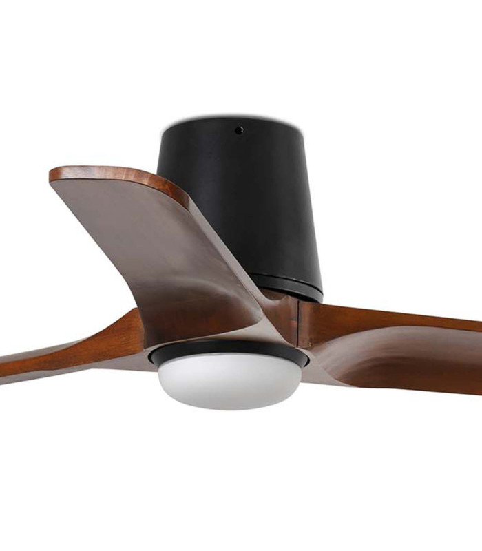 Heywood Tub 90cm Smart LED Ceiling Fan Black Walnut Blades-3