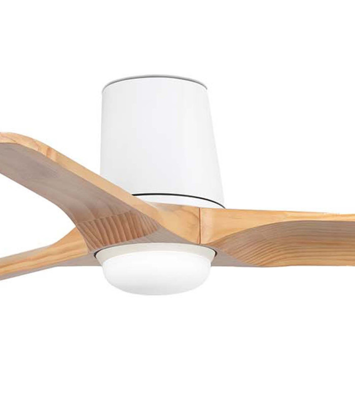 Heywood Tub 90cm Smart LED Ceiling Fan White Pine Blades-2