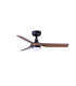 Mini Punt 90cm LED Ceiling Fan Black Dark Wood Blades-1
