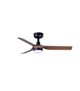 Mini Punt 90cm LED Ceiling Fan Black Dark Wood Blades-1