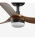 Mini Punt 90cm LED Ceiling Fan Black Dark Wood Blades-3
