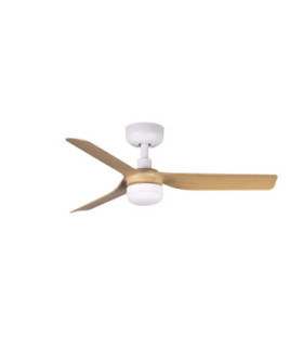 Mini Punt 90cm LED Ceiling Fan White Light Wood Blades-1
