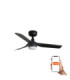 Mini Punt 90cm Smart LED Ceiling Fan Black-1