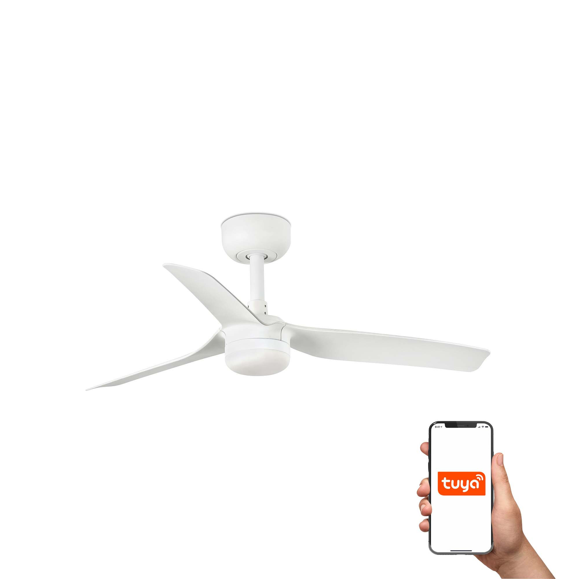 Mini Punt 90cm Smart LED Ceiling Fan White