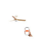 Mini Punt 90cm Smart LED Ceiling Fan White Light Wood Blades-1