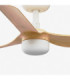 Mini Punt 90cm Smart LED Ceiling Fan White Light Wood Blades-3