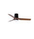 Mini Punt Tub 90cm LED Ceiling Fan Black Dark Wood Blades-1