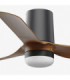 Mini Punt Tub 90cm LED Ceiling Fan Black Dark Wood Blades-3
