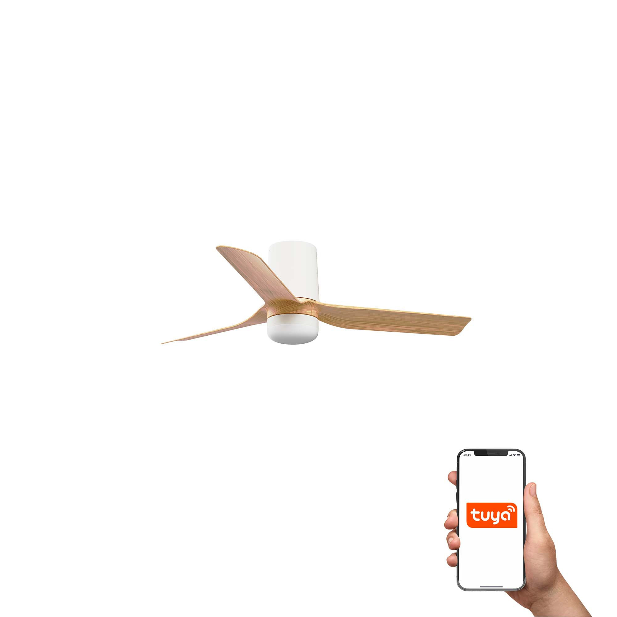 Mini Punt Tub 90cm Smart LED Ceiling Fan Black