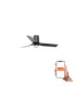 Mini Punt Tub 90cm Smart LED Ceiling Fan White Light Wood Blades-1