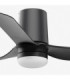 Mini Punt Tub 90cm Smart LED Ceiling Fan White Light Wood Blades-3