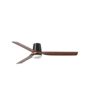 Punt Tub 130cm LED Ceiling Fan Black Dark Wood Blades-1