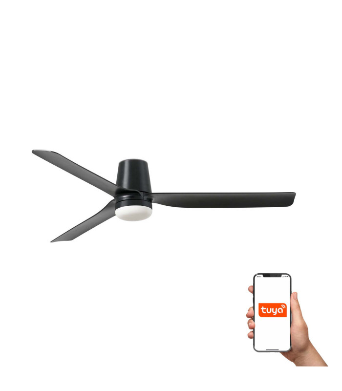 Punt Tub 130cm Smart LED Ceiling Fan Black-1