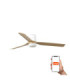 Punt Tub 130cm Smart LED Ceiling Fan White Light Wood Blades-1