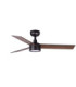 Rudder 106cm LED Ceiling Fan Matt Black Walnut Blade 3 Blade Reversible -1