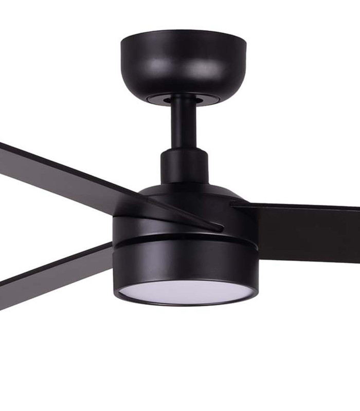 Rudder 106cm LED Ceiling Fan Matt Black Walnut Blade 3 Blade Reversible -3