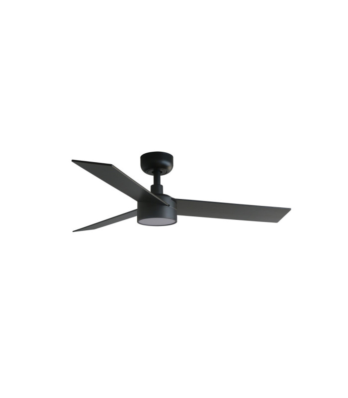Rudder 106cm LED Ceiling Fan Matt Black Walnut Blade 3 Blade Reversible -4