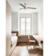 Rudder 106cm LED Ceiling Fan Matt White Ash Blade 3 Blade Reversible -3