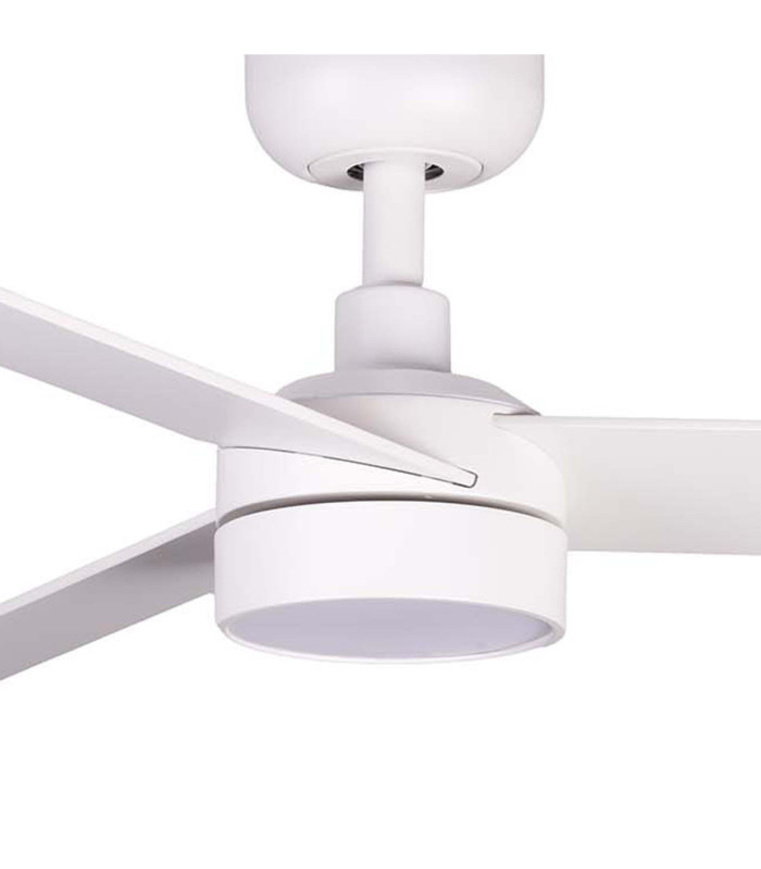 Rudder 106cm LED Ceiling Fan Matt White Ash Blade 3 Blade Reversible -4